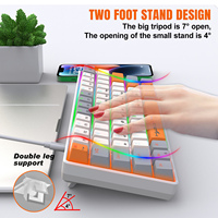 Nouvel arrivage HXSJ V500 Clavier de jeu rétroéclairé RVB ABS 63 touches Interface USB durable Clavier mécanique filaire pour ordinateur portable pour les jeux