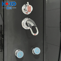 HOKO 4mm Style verre trempé pour salle de bain avec fonction de massage Cabine de douche avec plateau en acrylique vapeur