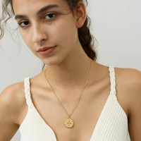 Loveher laiton bijoux haute qualité luxe disque pendentif pour gothique liquide lave croix Fleur-de-Lis médaillon collier femmes hommes