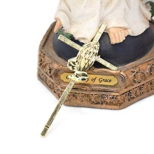 Ciondolo a croce placcato in oro con le mani in preghiera Design Christian gioielli religiosi per uomini e donne simbolo fede accessorio collana - Product Image 6