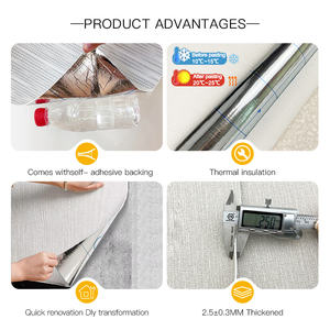 Papel Tapiz 3D de Espuma, Nuevo Material de Producción, Suave y Delicado, Papel Tapiz de Rayas 3D para el Hogar, Papel Tapiz Infantil para Espacios Comerciales - Product Image 3