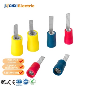 Cnxi Ce Cấp Giấy Chứng Nhận Dbd 1.25 5.5 PVC Cách Điện Đôi Uốn Tóc Bồng Lưỡi Thiết Bị Đầu Cuối Tùy Chỉnh Đồng Màu Đỏ Điện Kết Nối - Product Image 1