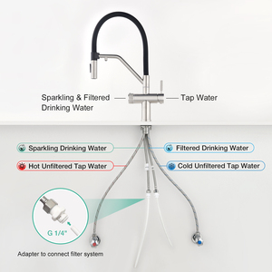 <span class=keywords><strong>Rubinetto</strong></span> da Cucina 4 in 1 in Acciaio Inox con <span class=keywords><strong>Filtro</strong></span> <span class=keywords><strong>per</strong></span> <span class=keywords><strong>Acqua</strong></span> Frizzante e Potabile Miscelatore a 4 Vie - Product Image 5