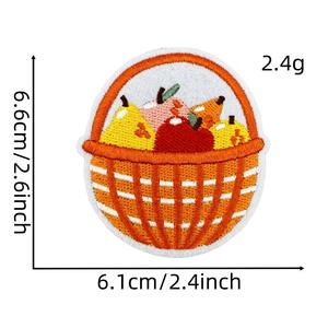 漫画秋収穫シリーズ布ステッカーパンプキンハニーポットメープルリーフコンピュータ刺繍パッチ - Product Image 4