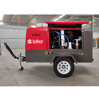Compresseur d'air portable diesel à vis pour carrière 750CFM 900CFM pour le forage de trous de dynamitage et la découpe de pierre