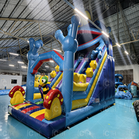 Toboggan gonflable commercial pour enfants en PVC imperméable, idéal pour les fêtes et les événements en extérieur