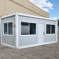 Maison conteneur pliable en acier à bas prix, mini-maison préfabriquée pour hôtels et entrepôts, design moderne