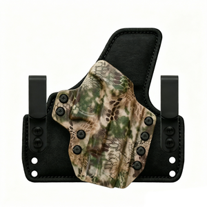 Funda híbrida extendida Kydex IWB para portación oculta, negra, con clips ajustables y diseño de ajuste seguro - Product Image 4