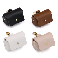 Étui de rangement compact de luxe en cuir PU pour bagues, sac de rangement élégant pour bijoux avec design portable