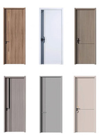 Porte battante intérieure en WPC imperméable, best-seller, design simple pour salle de bain, cuisine, chambre moderne, porte sur mesure