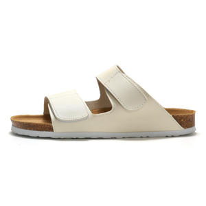 Wise Foot Chaussures <span class=keywords><strong>de</strong></span> <span class=keywords><strong>danse</strong></span> en liège pour hommes Pantoufles Trendy Student One-Word Double Strap Beach Dance Shoes Frosted Leather Summer Outdoor - Product Image 6