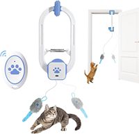 Juguete Eléctrico Inalámbrico para Gatos con Control Remoto, para Colgar en el Marco de la Puerta, para Entretenimiento Diario del Felino Doméstico