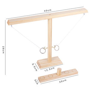 Nouveau jeu interactif de lancer d'anneau de bureau avec barre de lancer en bois de haute qualité jouets mathématiques éducatifs unisexes - Product Image 1