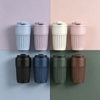 Nouvelle conception, gobelet isotherme en acier inoxydable à double paroi de 12 oz, anti-fuite, sans BPA, pour thé à bulles, bière et café, vente en gros
