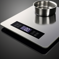 Báscula digital electrónica de acero inoxidable, balanza multifunción para comida, medidas en gramos y onzas