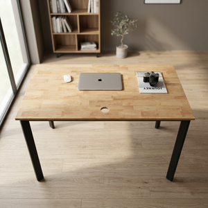 Escritorio Rectangular de Goma con Diseño Minimalista HBOV004 de 120x70 cm con Patas de Montaje, Moderno y Independiente - Product Image 3