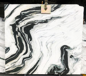 Struttura in bianco e nero controsoffitto da cucina 18mm Panda naturale pietra di marmo bianco lastra di inchiostro cinese scrivania - Product Image 4