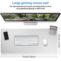 Tapis de Souris Écologique Personnalisé en Caoutchouc, Grand Tapis de Souris Gaming Anime Sublimation, Tapis de Bureau Vierge Blanc Noir, Protection de Bureau