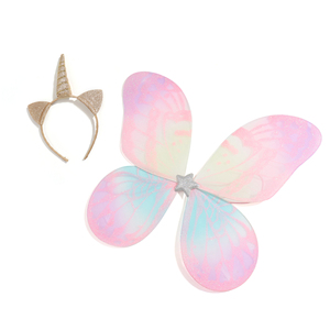 Ensemble de déguisements personnalisés avec bandeau <span class=keywords><strong>licorne</strong></span> et <span class=keywords><strong>tutu</strong></span>, ensemble de robe, cadeau d'anniversaire avec ailes de papillon - Product Image 6