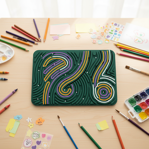 Juguete educativo duradero tablero de actividad sensorial de silicona para aliviar el estrés Unisex para personas con autismo y <span class=keywords><strong>ansiedad</strong></span> por TDAH - Product Image 5