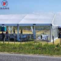 Chapiteaux de mariage haut de gamme, structure en alliage d'aluminium, PVC imperméable, résistant au vent, taille personnalisable disponible, toutes saisons