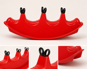 Caballito Mecedor de Tres Asientos de PP, 100cm, Balancín para Niños con Asas para Juego Interior y Exterior OEM - Product Image 3