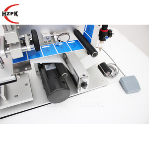 HZPK Semi-automatic Flat <b>Sticker</b> Labeling <b>Printing</b> <b>Machines</b> for Bag Cans Leather with Coding - Product Image 6