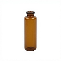 Flacons cylindriques en verre borosilicate brun de type I, 30 mm, à sertir, transparents