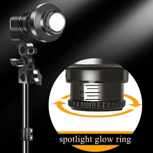 Éclairage vidéo RGB pour studio, lumière COB pour studio, photographie vidéo, ampoule LED E27 continue, projecteur photo avec 4 filtres colorés - Product Image 3