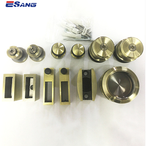 Esang Groothandel Frameloze Badkamer Deur Hardware Accessoires Gouden Douche Gehard Glazen Schuifdeur Systeem - Product Image 2