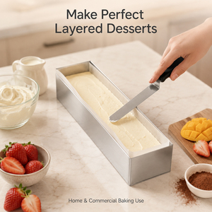 Net Red Stainless Steel Tiramisu Mold Rectangle Commercial Chinese Embryo Stall <strong>Baking</strong> Strip Box for Mousse Cheese for Cake Tool - Product Image 2