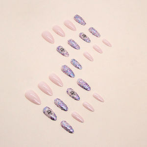 W894 Prensatelas francés <span class=keywords><strong>rosa</strong></span> pálido Mayorista Suministros para <span class=keywords><strong>uñas</strong></span> Profesionales Productos de belleza Estilo vintage de los años 80 - Product Image 3