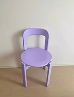 Chaise de salle à manger de style nordique, chaise de salle à manger en bois massif avec dossier coloré pour la maison, le café, le salon, chaise de salle à manger Rey