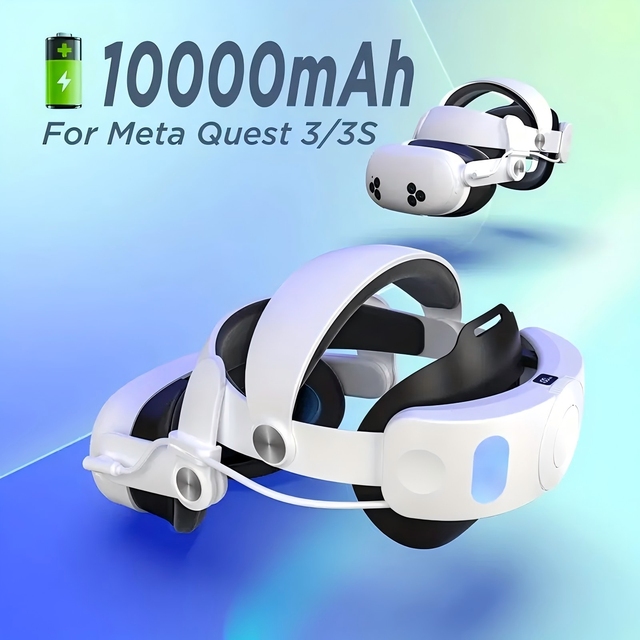For Quest 3s Charging Headband VR Accessories 10000mAh Elite Strap Replacement Head Strap With Battery Pack for Meta Quest 3