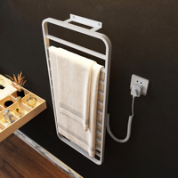Tendedero eléctrico montado en la pared impermeable enchufable temperatura ajustable baño calentador de toallas para hoteles