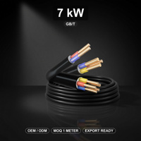 Câble de recharge pour véhicule électrique 7kW GB/T YJV 3x6mm2 en cuivre pur, câble de recharge AC pour véhicule électrique, extérieur, OEM ODM