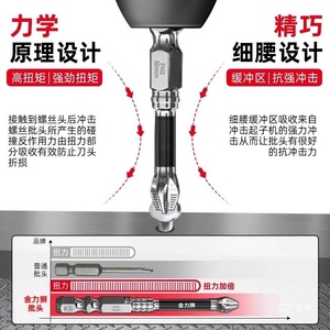 Junxia Phillips <b>Screwdriver</b> <b>Bit</b> 6.5mm Hex Shank High Hardness Magnetic For Electric Drill - Product Image 3