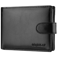 Dompet Kulit PU Pria Kapasitas Besar dengan Banyak Slot Kartu, Tempat Kartu ID, Tempat Kartu Kredit, dan Tempat Koin, Model Vintage