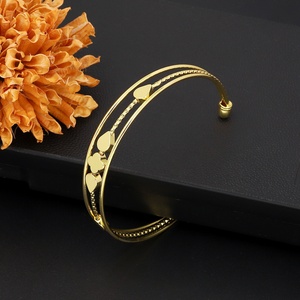 JXX Nuevo Diseño, Brazaletes Abiertos Huecos Chapados en Oro de 24K, Joyería de Moda Árabe al por Mayor para Mujer - Product Image 6