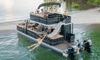 Nouvel Arrivage Yacht de Luxe Double Pont de 30 Pieds, Meilleur Bateau Ponton en Aluminium Fibre de Verre pour Croisière Pêche Sports – Moteur Hors-Bord Inclus