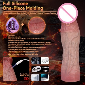 Dildo Realista de Silicona para Adultos de 9.09 Pulgadas, Funda Reutilizable para Agrandar el Pene, Vibrador, Potenciador Sexual Masculino, Juguete Sexual para Retrasar la Eyaculación - Product Image 4