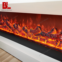 [ Directo De Fabrica ] Meuble TV 385SS avec Cheminée Électrique 2,4 Mètres Blanc, Meuble TV Moderne de Luxe avec Cheminée