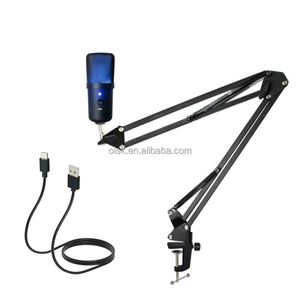 Clavax CLUSB- ZX662 Mute One-click microfono a condensatore <span class=keywords><strong>Desktop</strong></span> USB con Monitor di illuminazione RGB per la registrazione <span class=keywords><strong>Live</strong></span> - Product Image 6