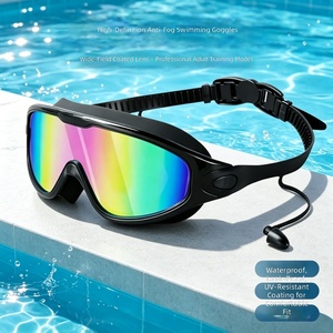 Gafas de Natación JW-YY75 para Adultos, Montura Grande, HD, Impermeables, Antivaho, Lentes de Silicona y PC, para <span class=keywords><strong>Hombre</strong></span>, Marca 369, Venta Directa de Fábrica - Product Image 2