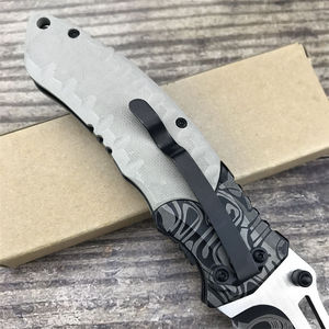 F93 G10 مقبض سكين جيب تكتيكي ليوبارد طباعة شفرة التخييم EDC بقاء الصيد سكاكين قابلة للطي - Product Image 4