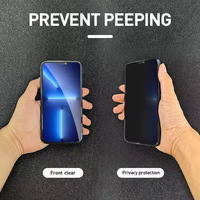 Protection d'écran en verre trempé anti-espionnage et confidentialité avec film protecteur à 30 degrés adapté aux iPhone 12 13 14 15 16 Pro