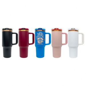 Vaso Térmico de Acero Inoxidable de 40oz con Aislamiento de Cobre, Tapa Abatible Rápida y Removible, Antiderrames, Ideal para Grabado Láser - Product Image 1