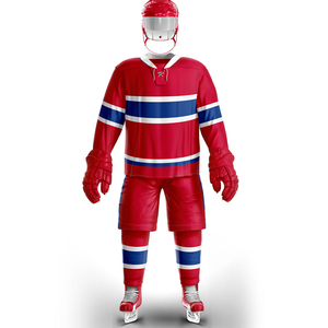 Service OEM personnalisable, ensemble d'uniformes de hockey sur glace, impression par transfert thermique, imperméable, 100% polyester, haute qualité, adulte unisexe - Product Image 3