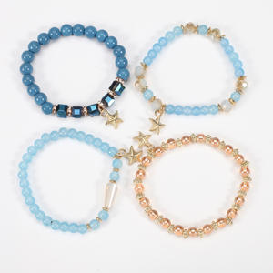 Fashion Jewelry Beaded Charm Bracelets Set For Women Boho Star <b>Tree</b> Leaf Butterfly <b>Crystal</b> Elastic Bracelets Gift Made In China - Product Image 4