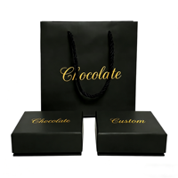 Individuelle Goldfolien-Logo Schokoladenbox Umweltfreundliche Biologisch Abbaubare Starre Papierverpackung mit Deckel und Boden Schokoladenbox mit Trennwand